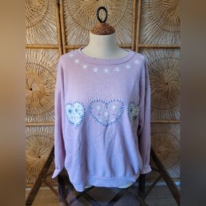 Vintage pink heart Sweatshirt